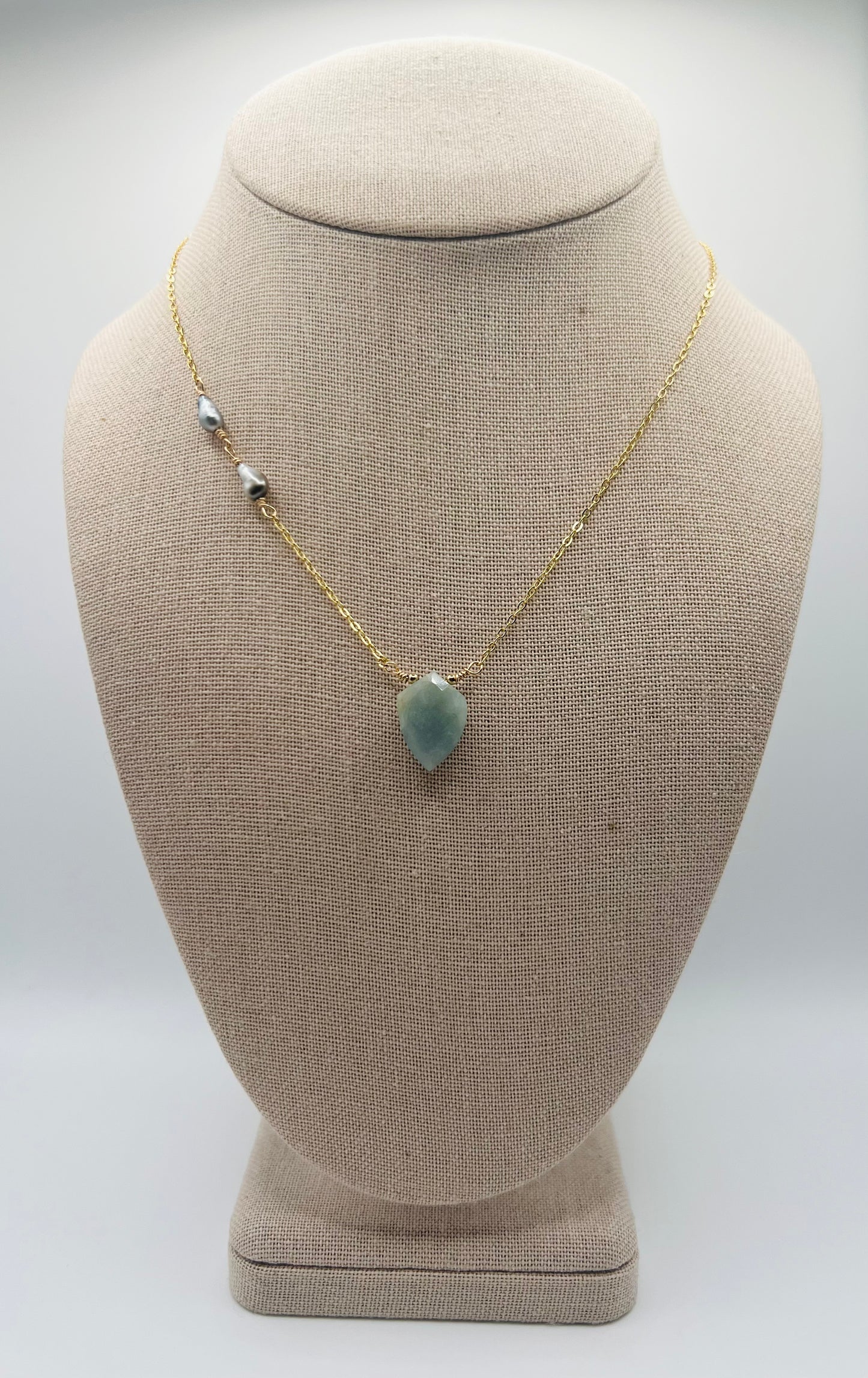 Larimar Keshi Necklace