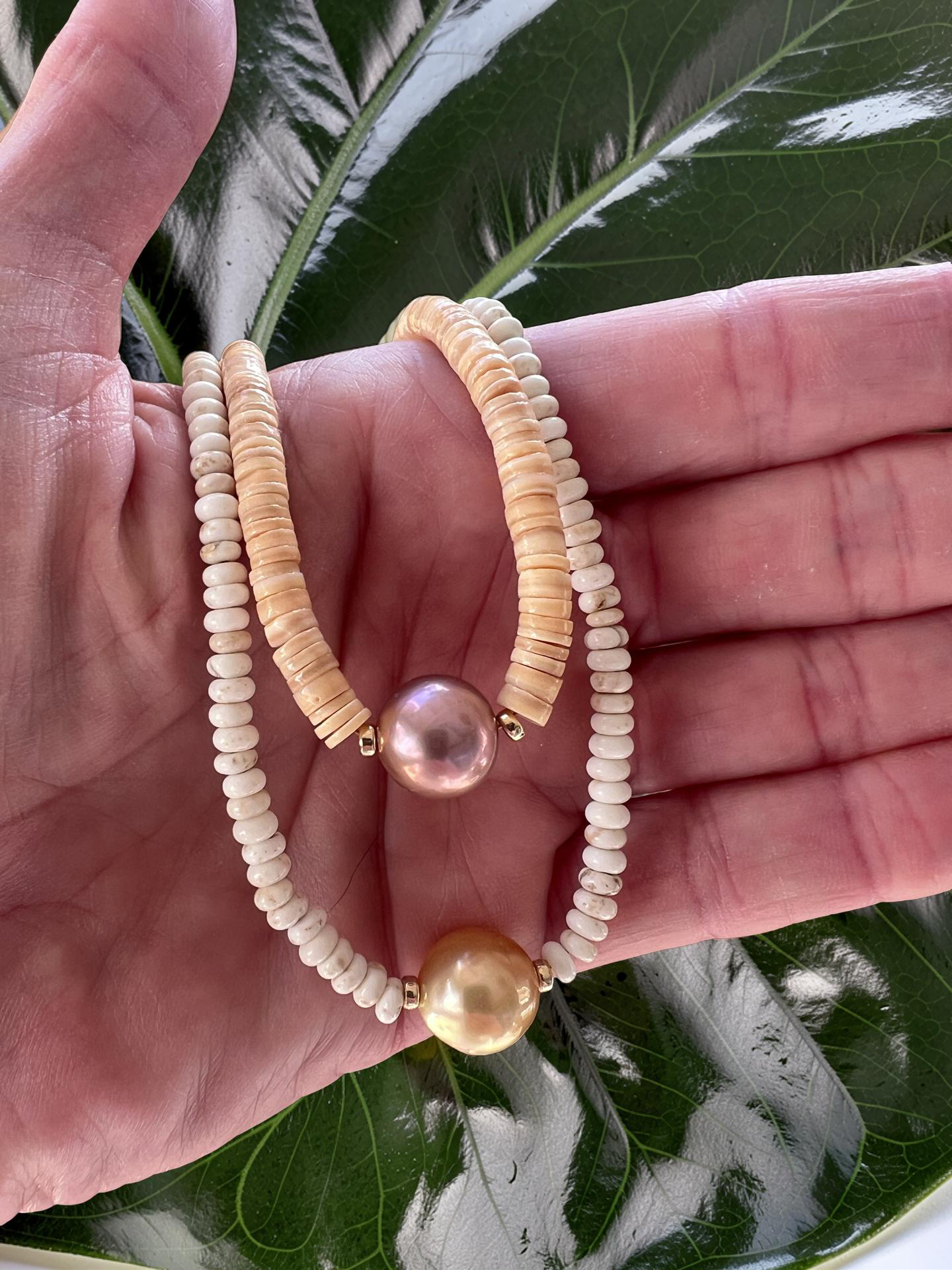 Edison & Heishi Shell Necklace