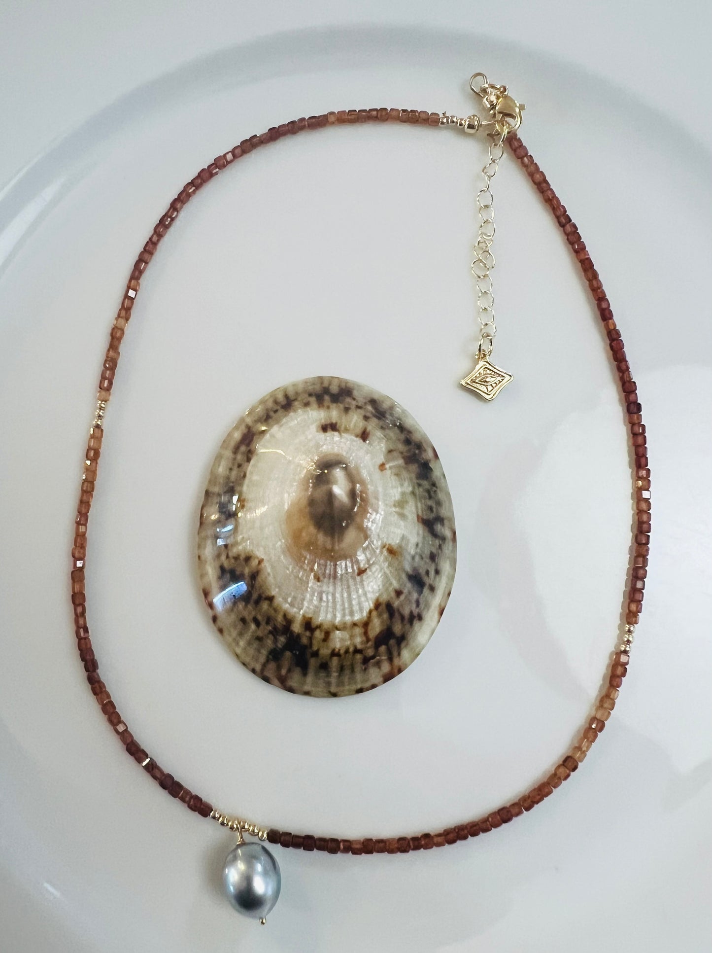Hessonite Garnet Pendant Necklace