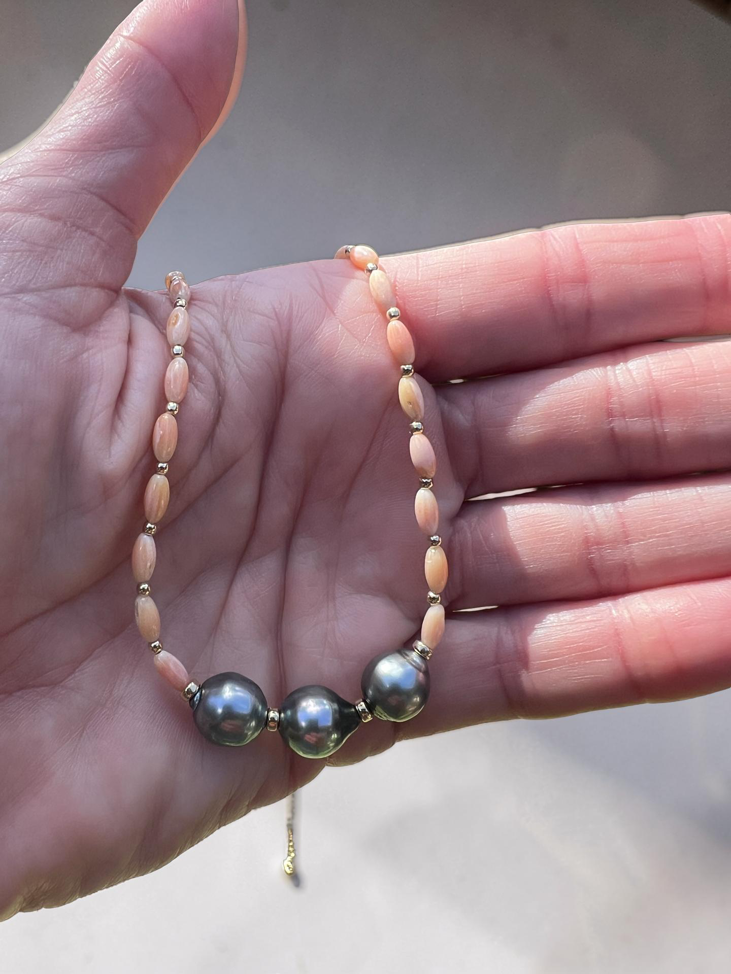 Tahitian & Coral Necklace