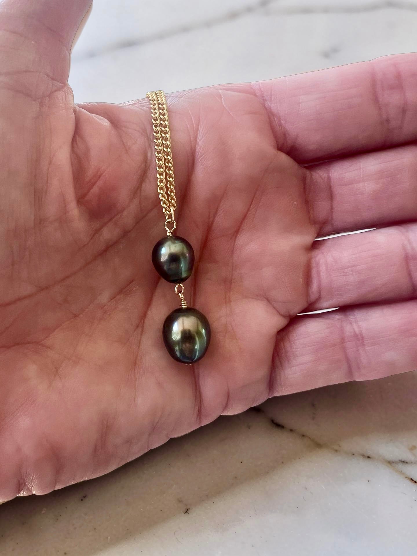Tahitian Double Drip Necklace