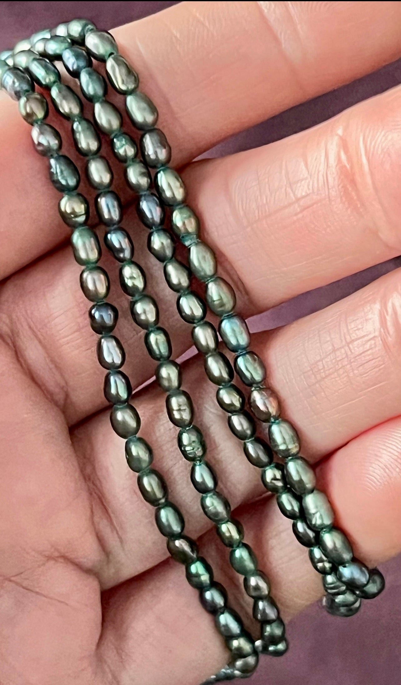 Tahitian & Peacock Freshwater Pearl Necklace