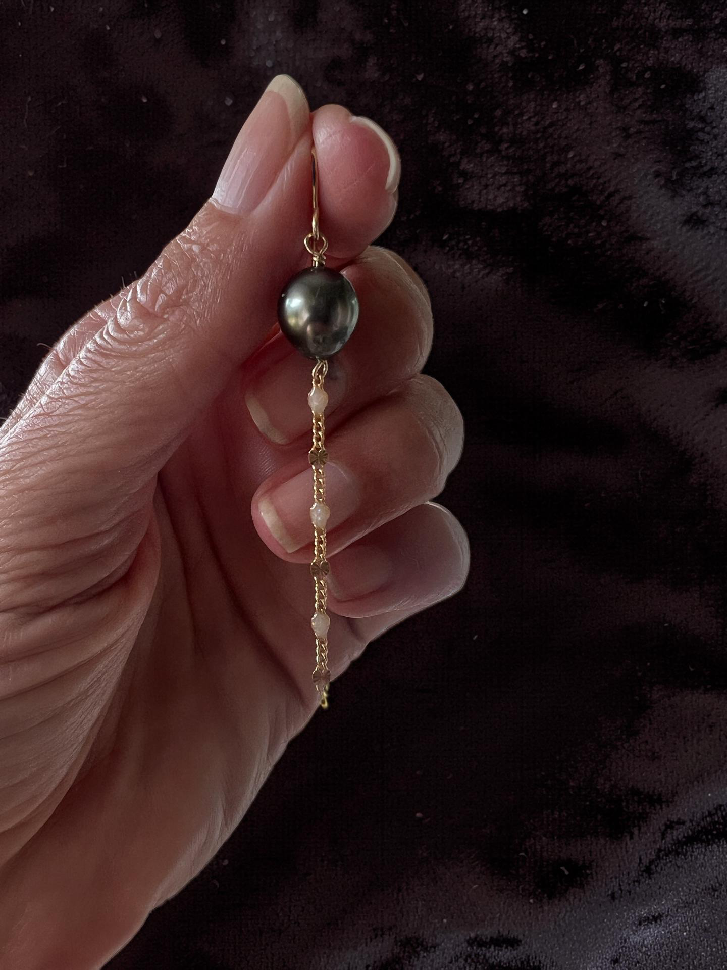 Dreamy Tahitian Chain Earrings