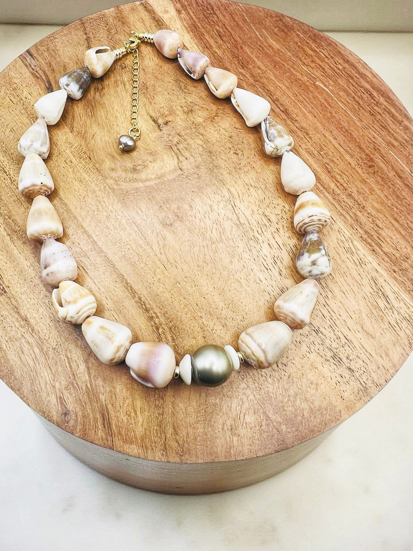 Autumn Pastel Cone Shell Necklace