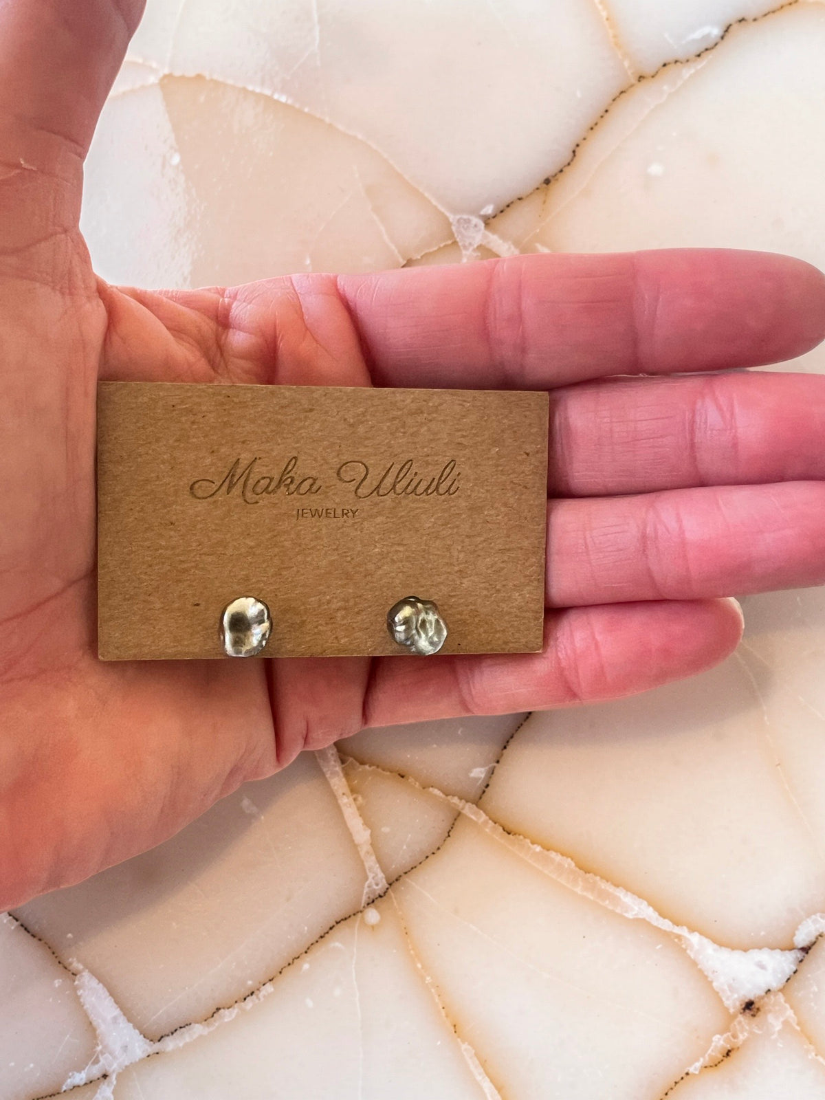 Tahitian Keshi Studs