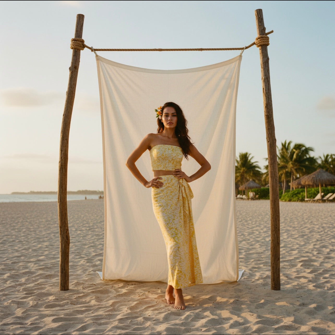 Tube Top - Tropical Yellow