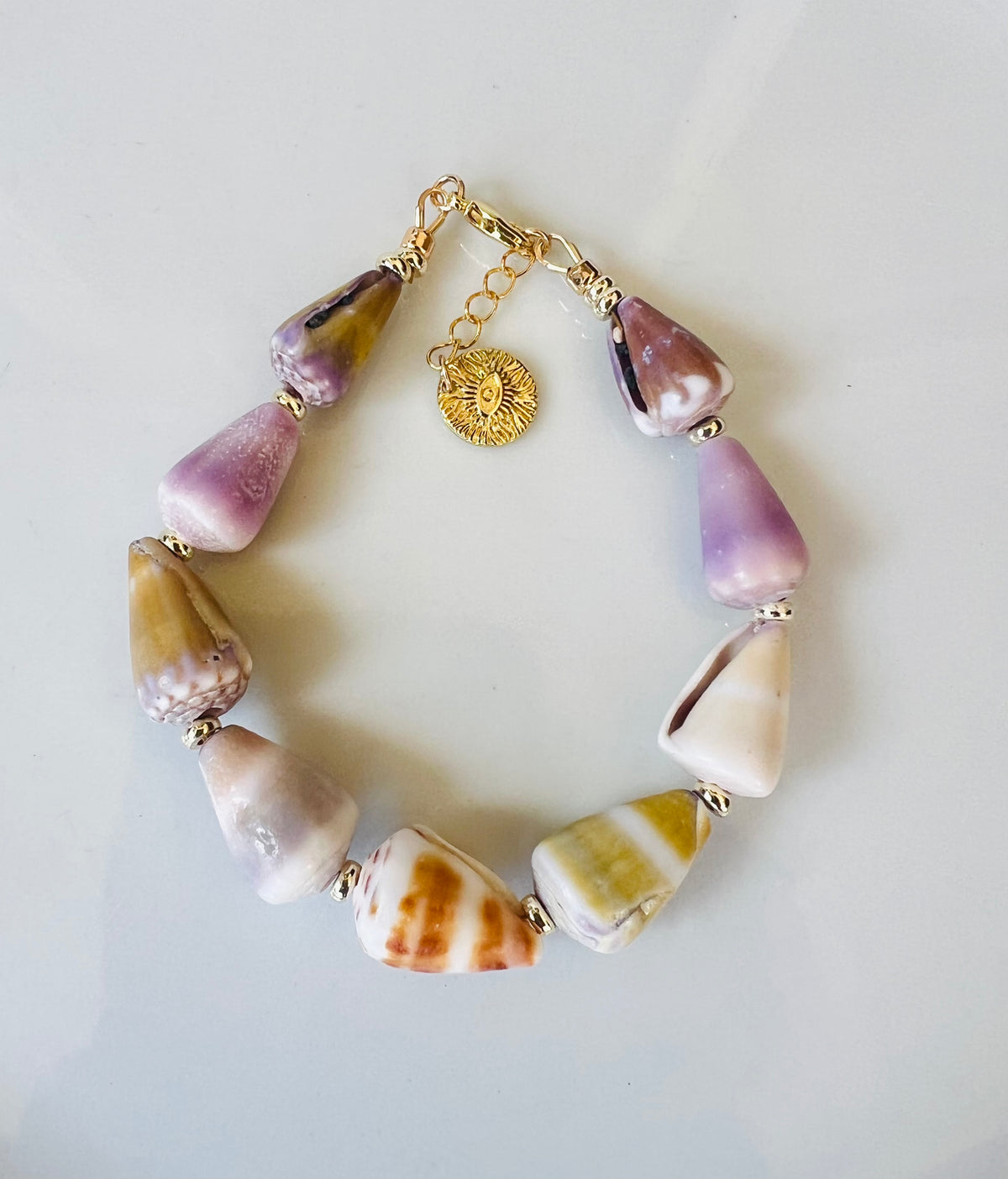 Autumn Pastel Cone Shell Bracelet