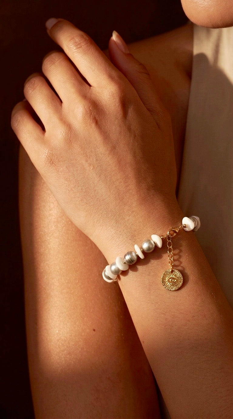 Westside Pukas & Pearls Bracelet