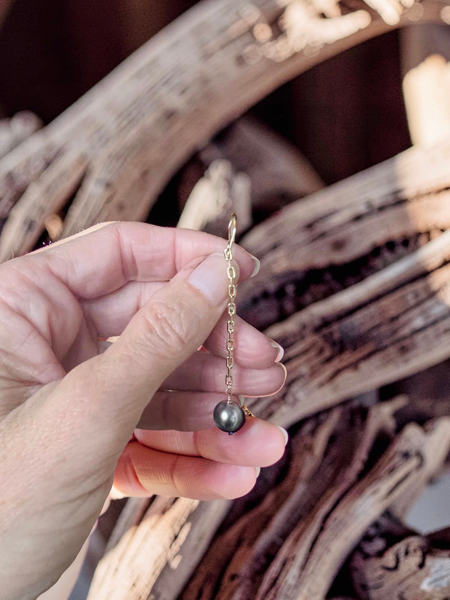 Tahitian Chain Earrings