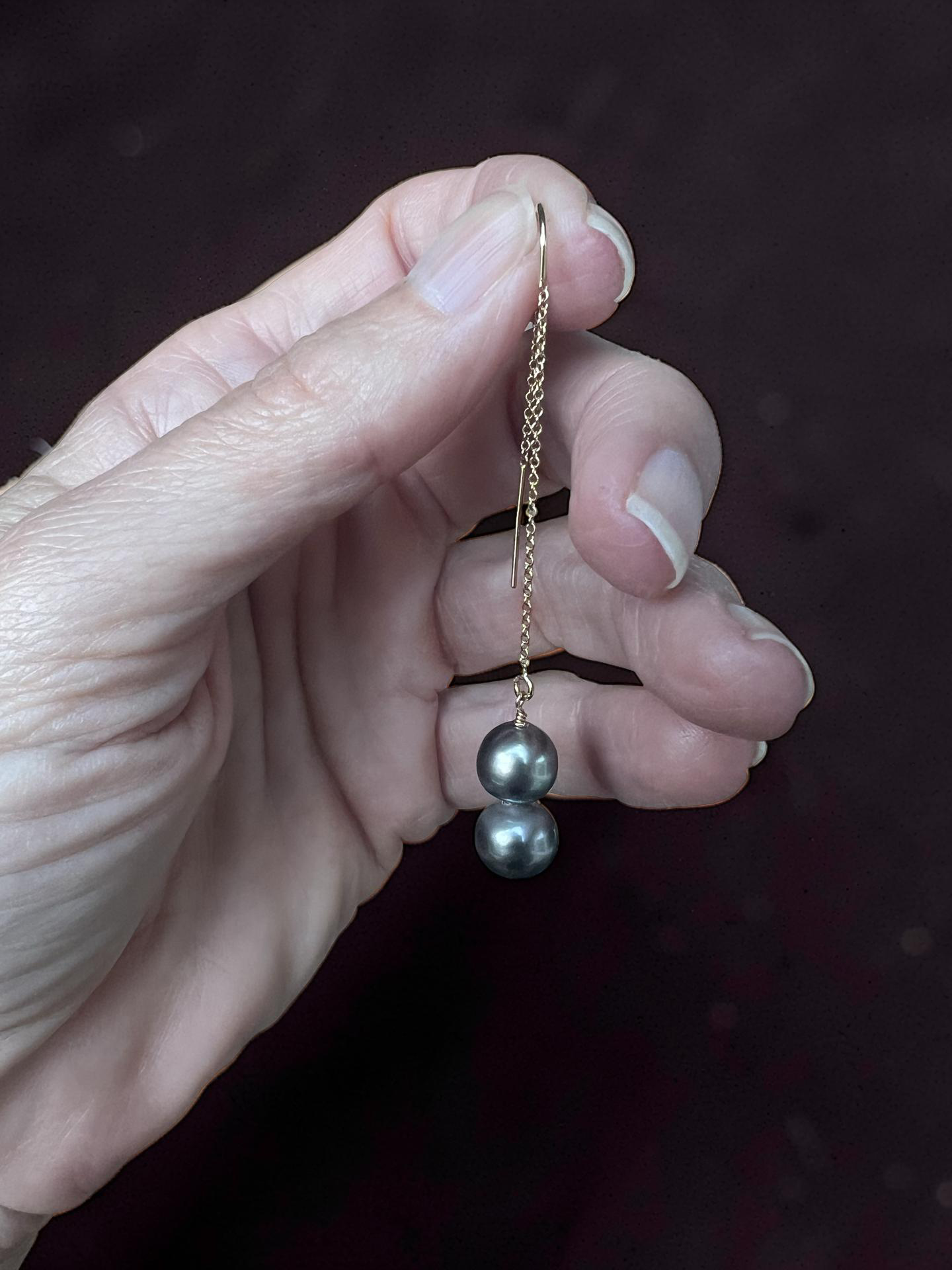 Double Tahitian Threader Earrings