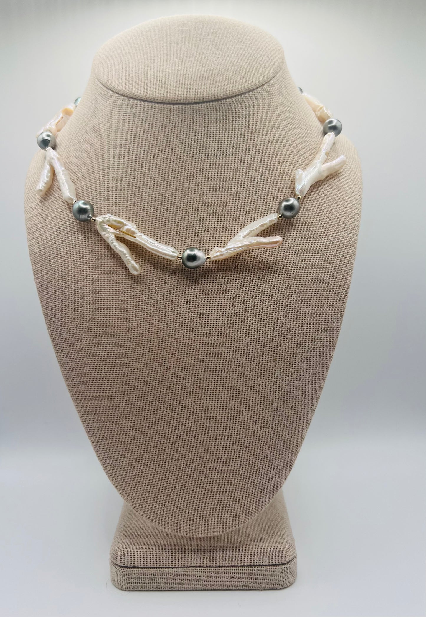 Tahitian & Chicken Feet Pearl Necklace