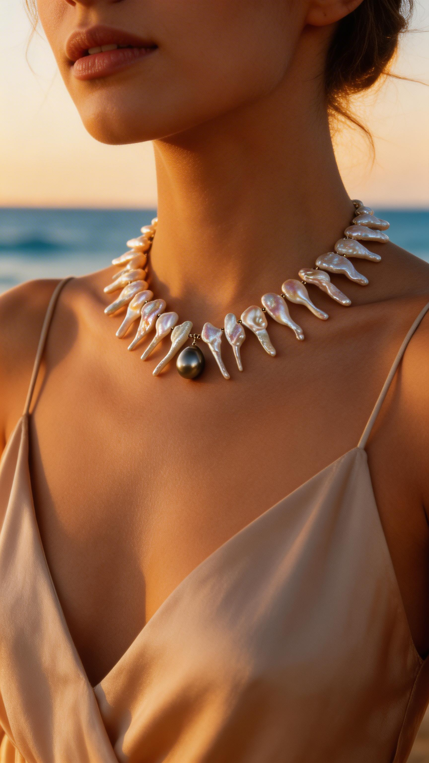 Tahitian & Fishtail Pearl Necklace