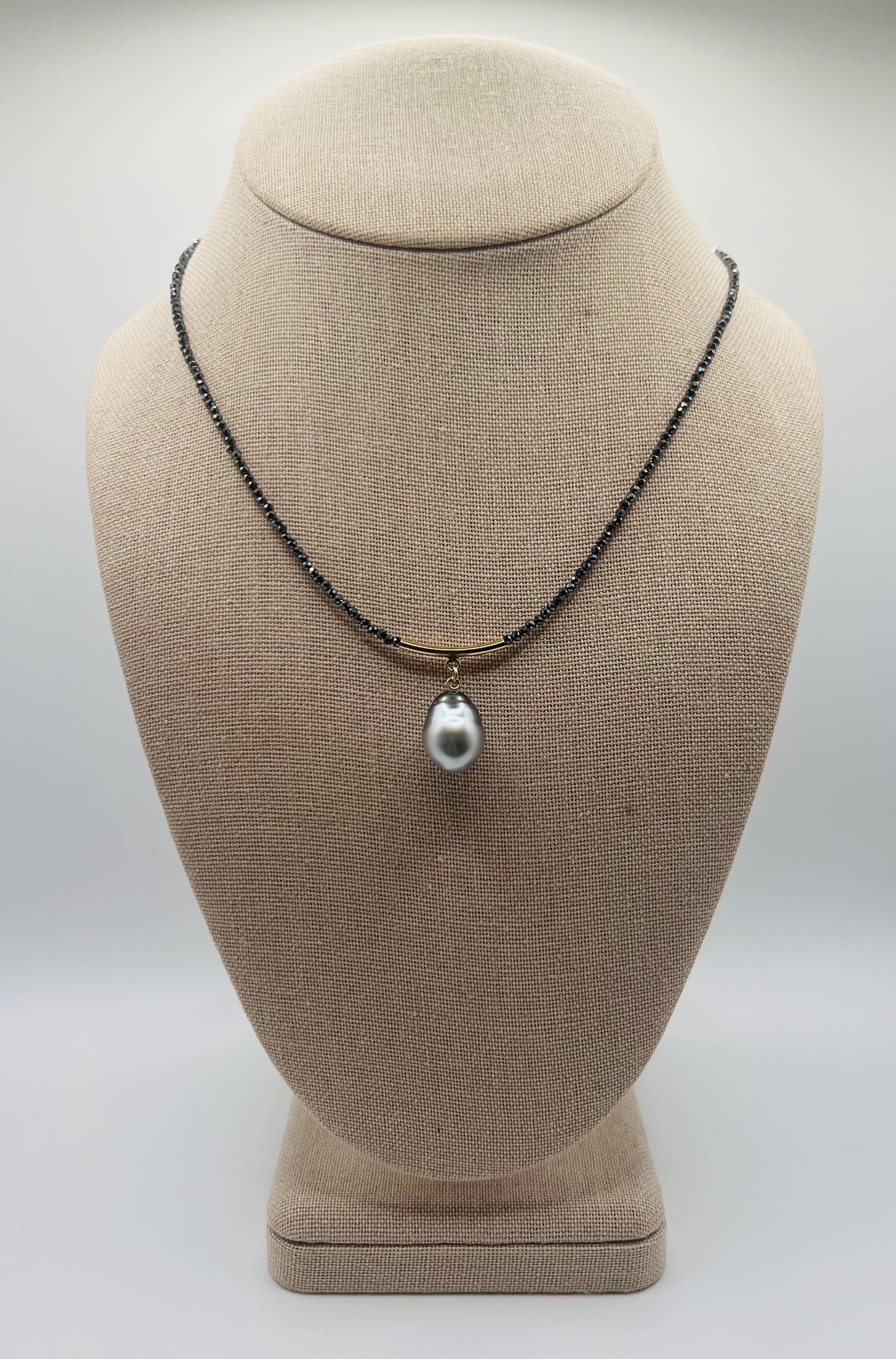 Tahitian Teardrop Hematite Necklace