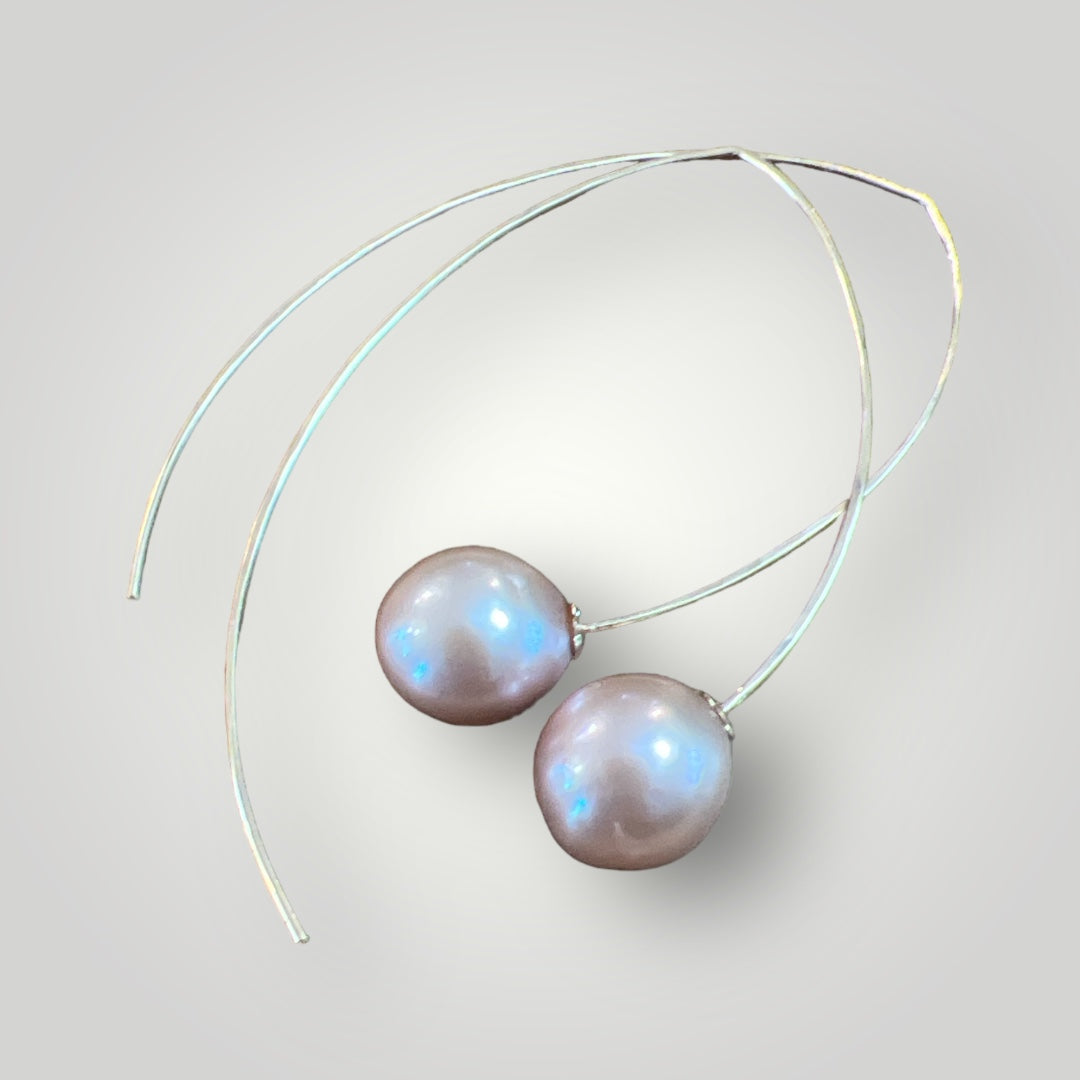 Edison Lavender Open Hoops