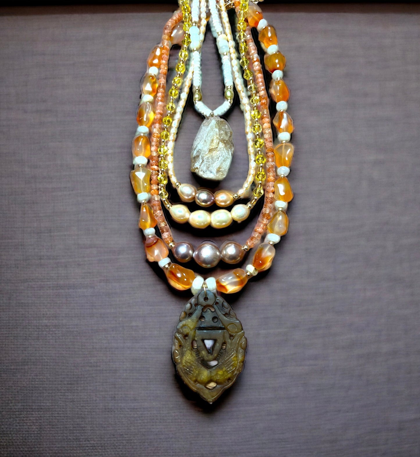 Edison Pearl & Citrine Necklace