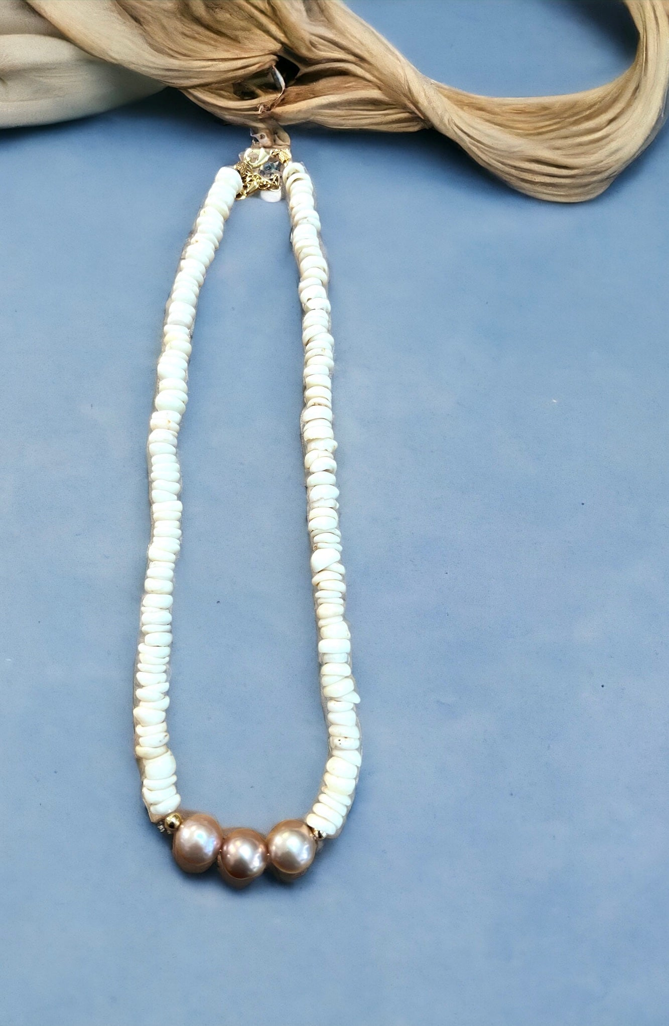 Edison Pearl & Puka Shell Necklace