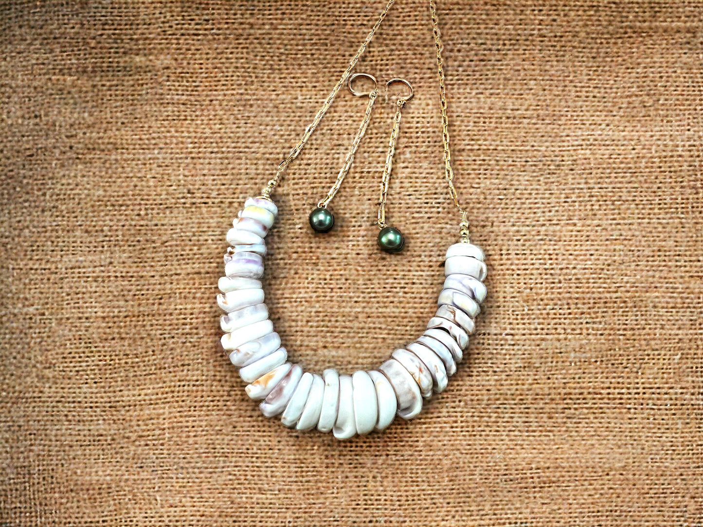 Puka Shell Paperclip Chain - Large