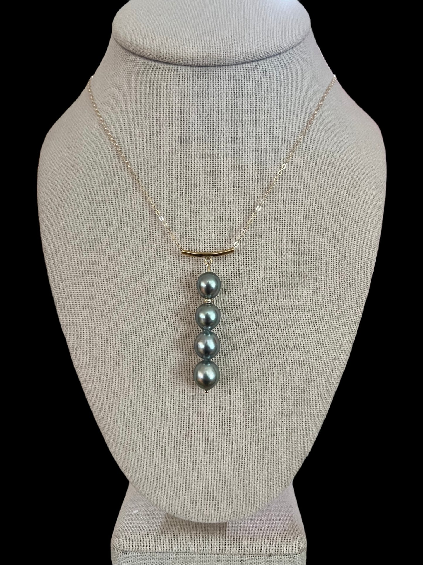 Silver Tahitian Bar Necklace