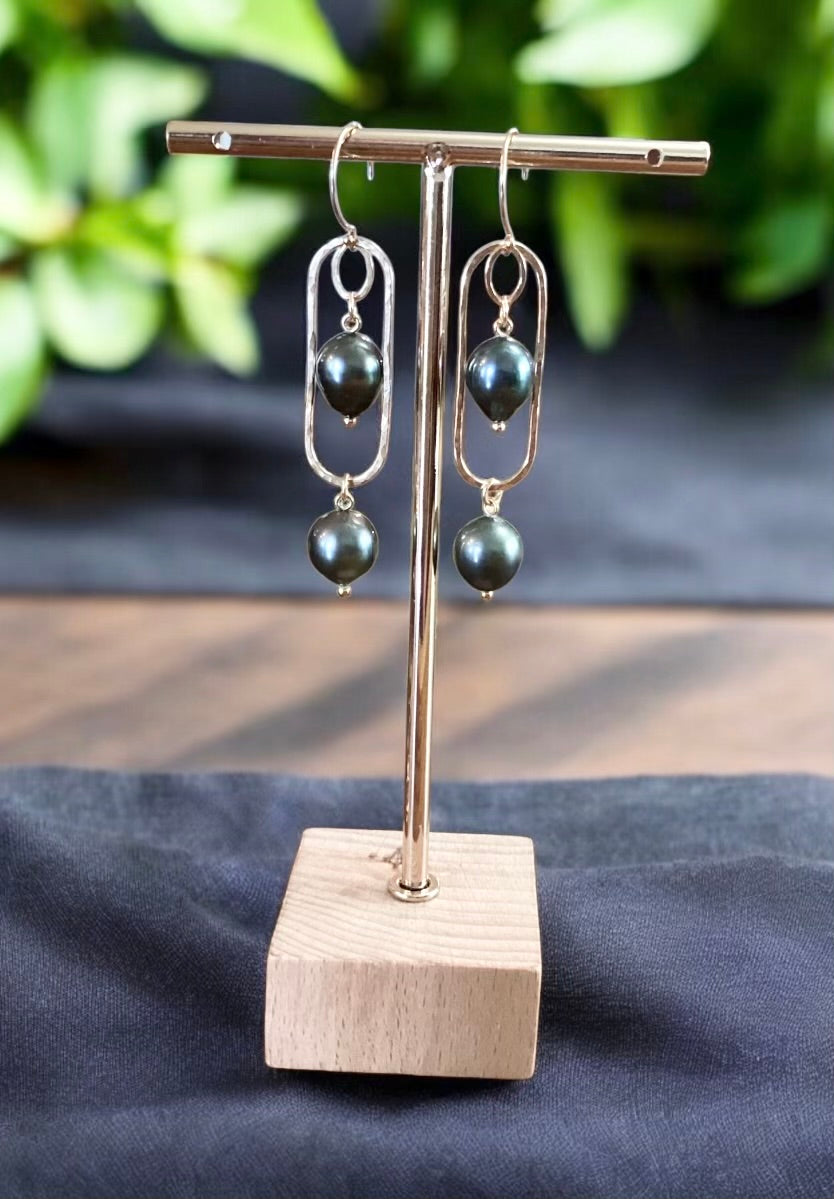 Tahitian Panel Earrings