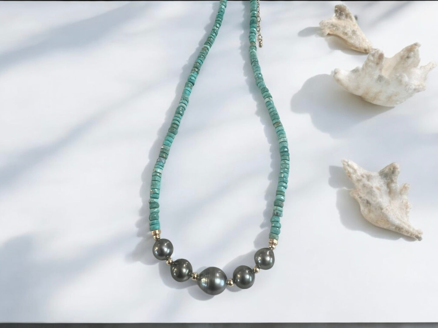 Turquoise & Tahitian Necklace