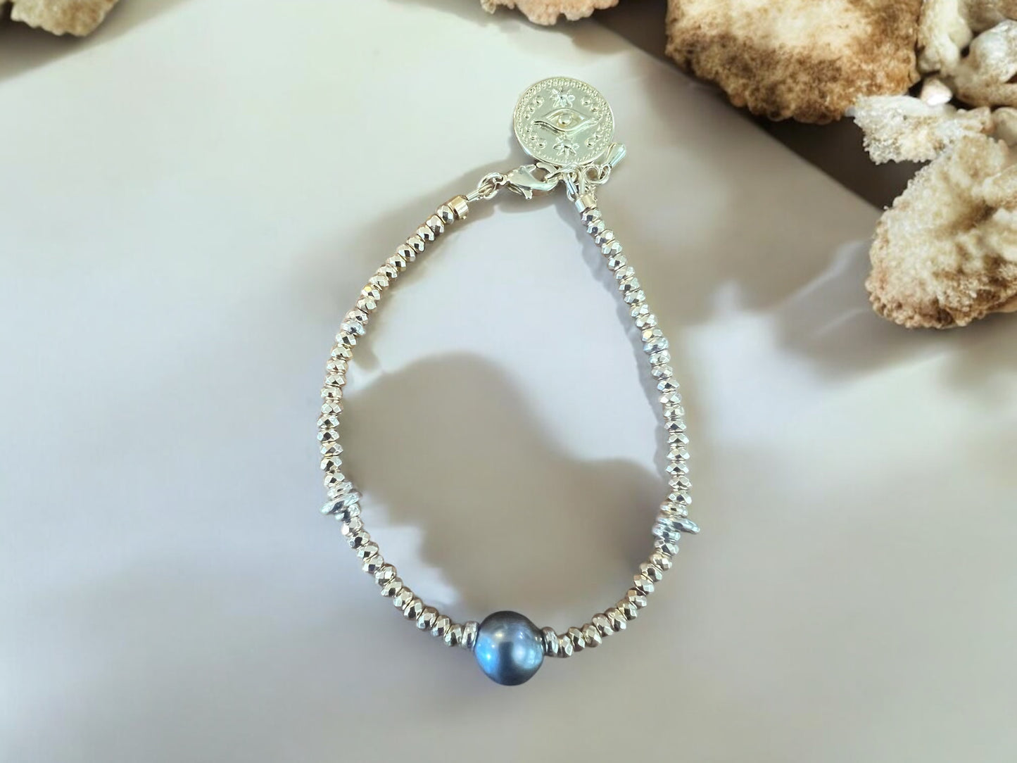 Tahitian & Hematite Bracelet