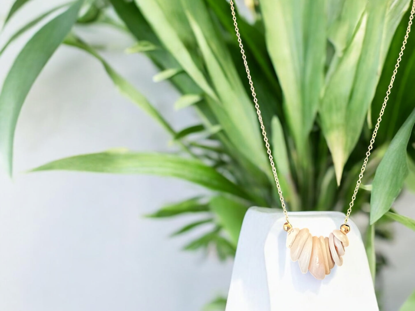 Floating Puka Shell Necklace