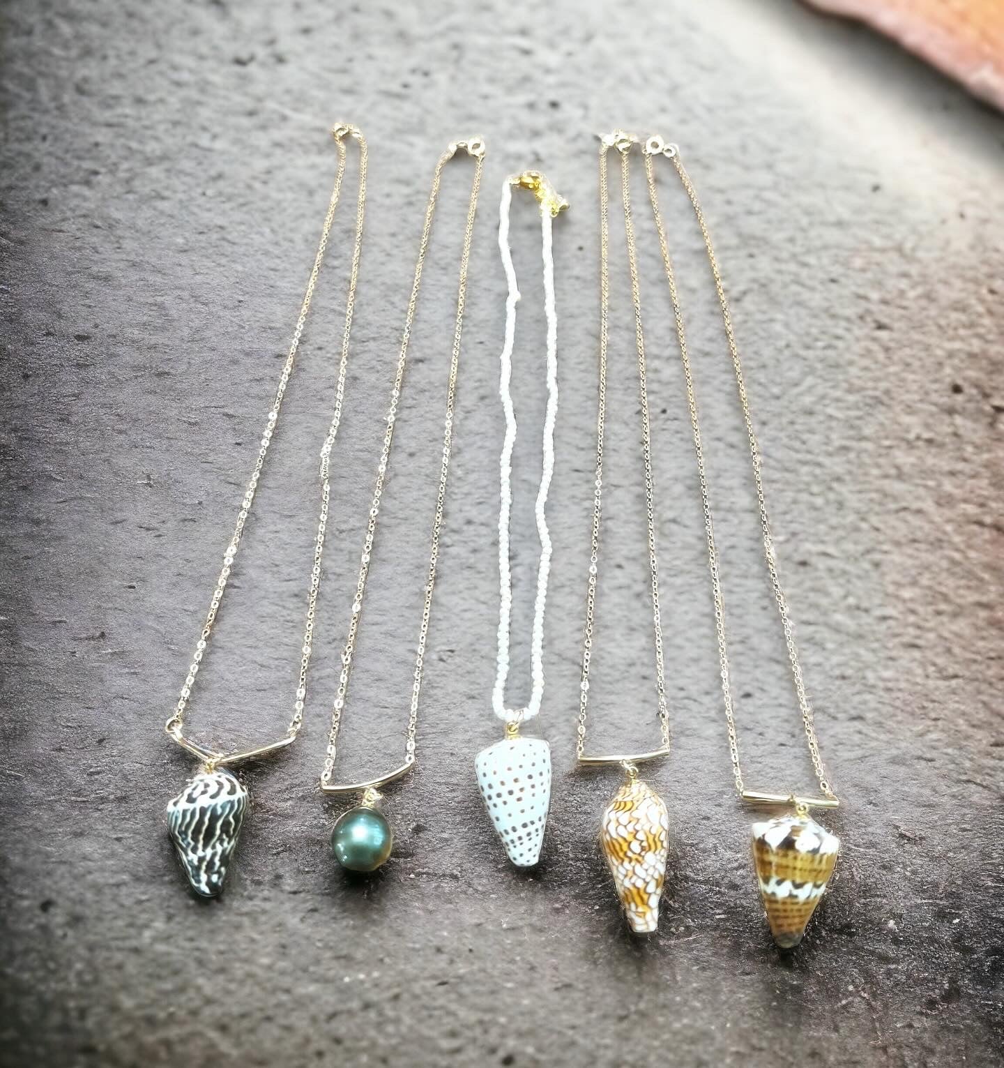Soldier Cone Shell Chain Necklace