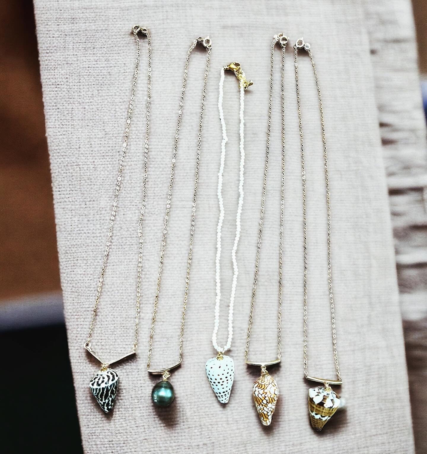 Leopard Cone Shell Pearl Necklace