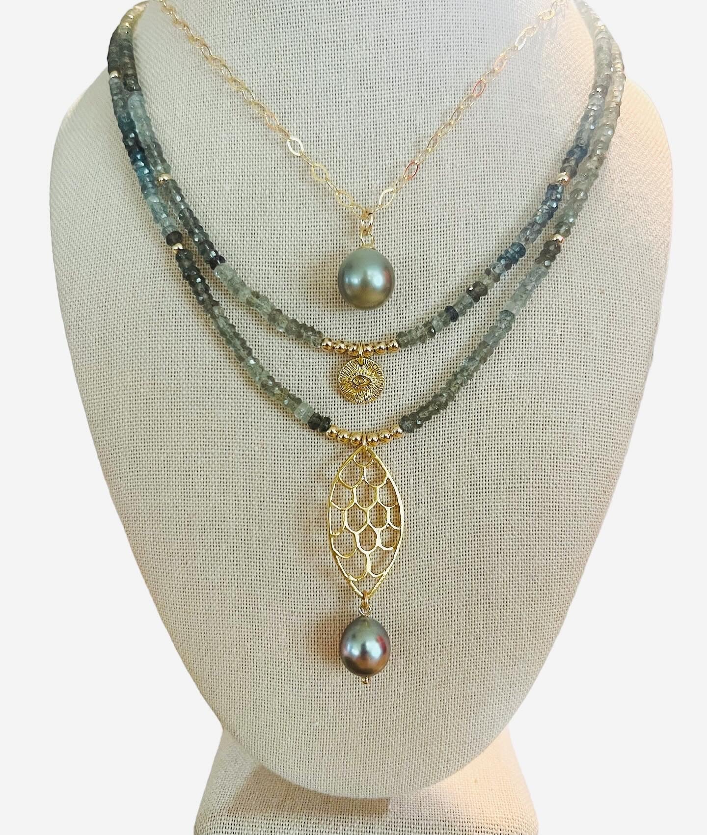 Tahitian Aquamarine Pendant Necklace