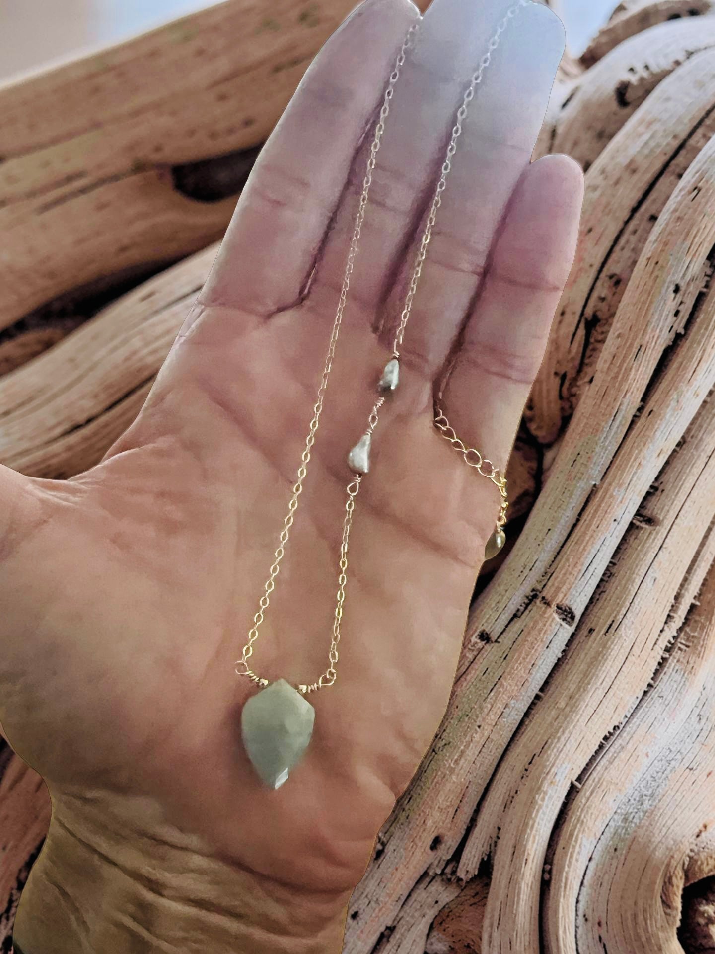 Larimar Keshi Necklace