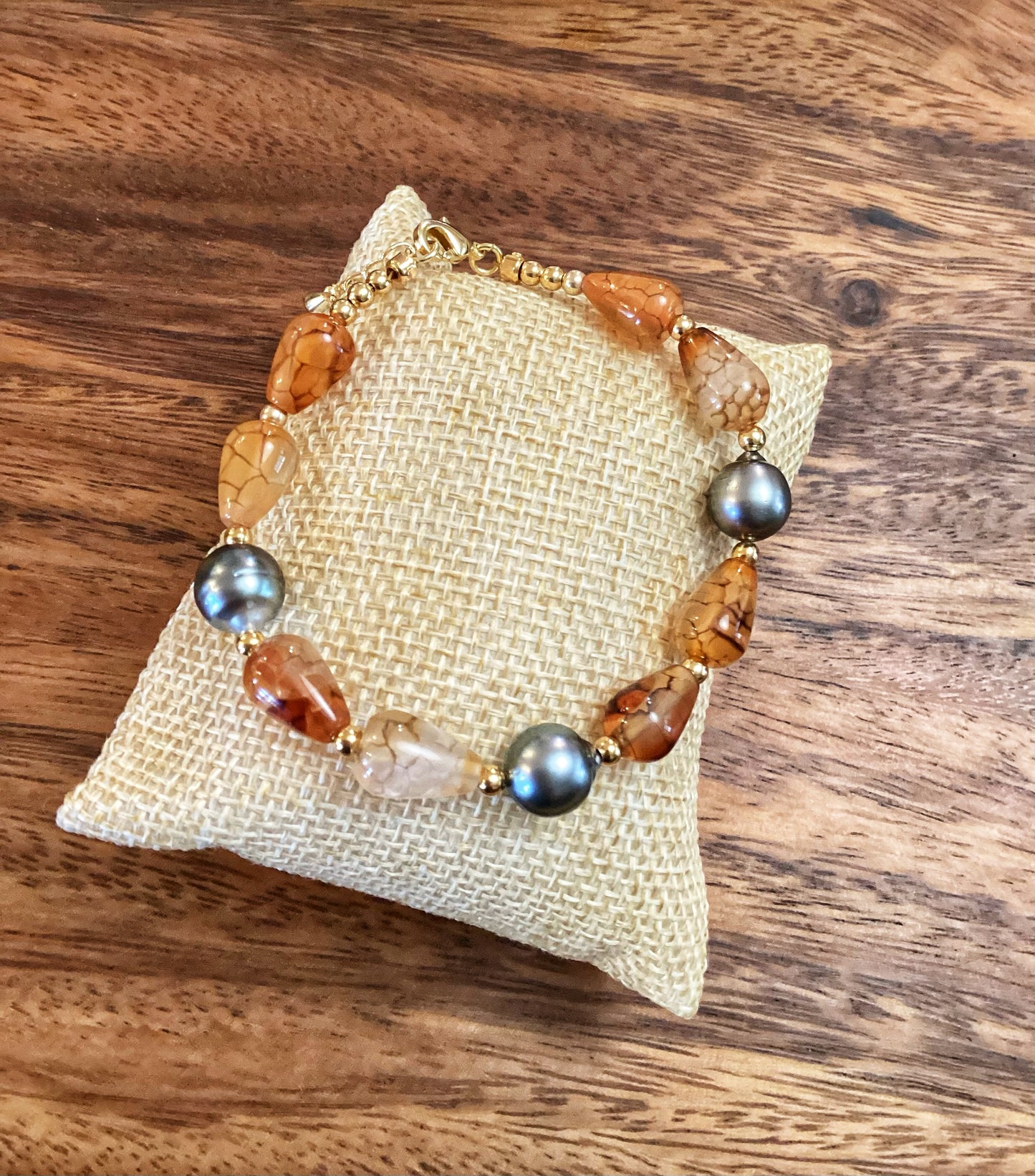 Tahitian Fire Agate Bracelet