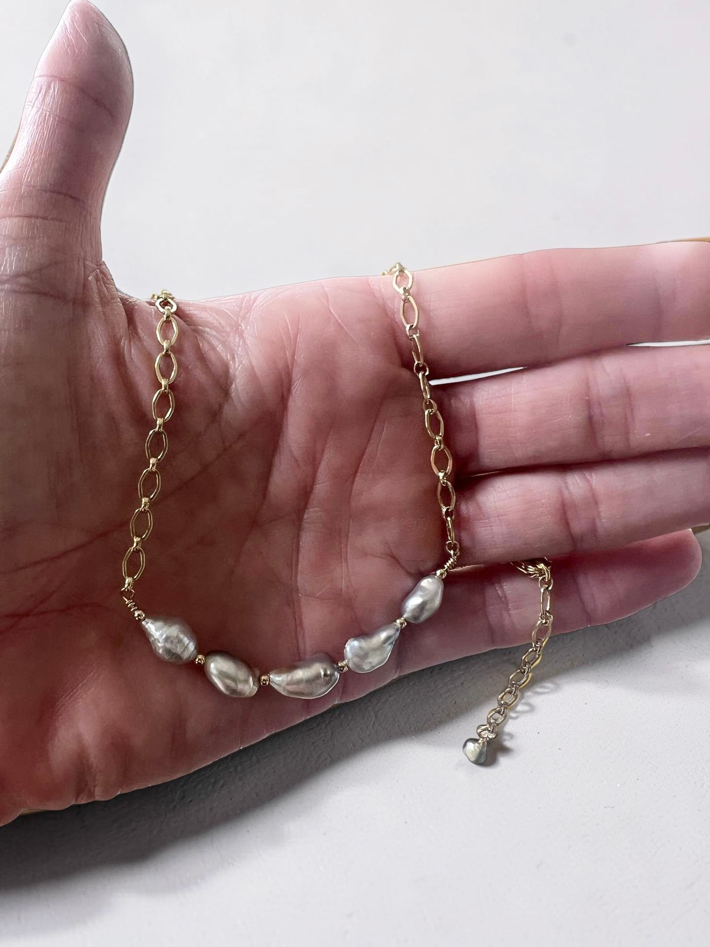Tahitian Keshi Necklace