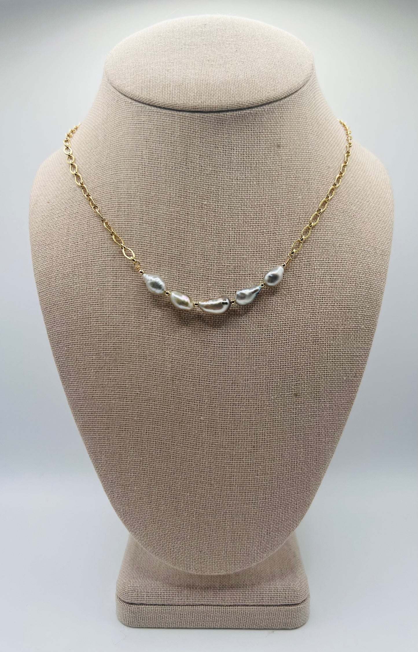 Tahitian Keshi Necklace