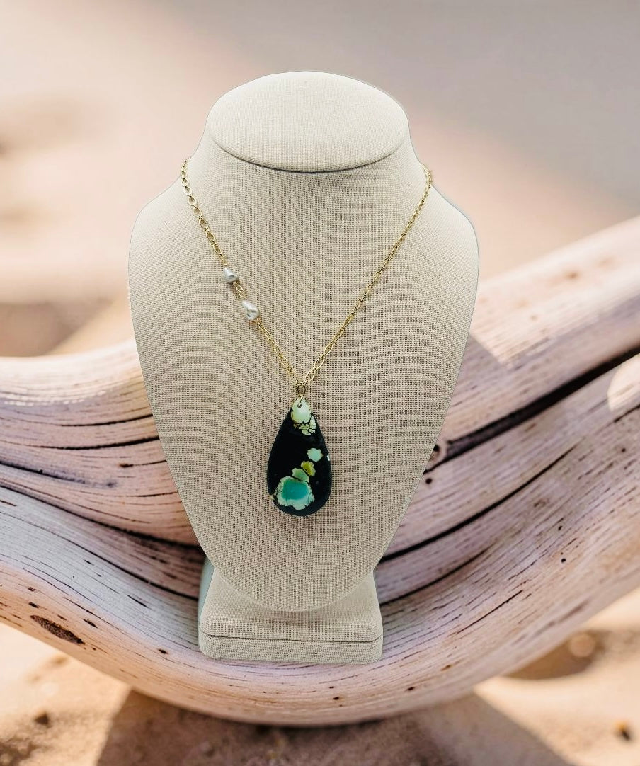 Turquoise Keshi Necklace