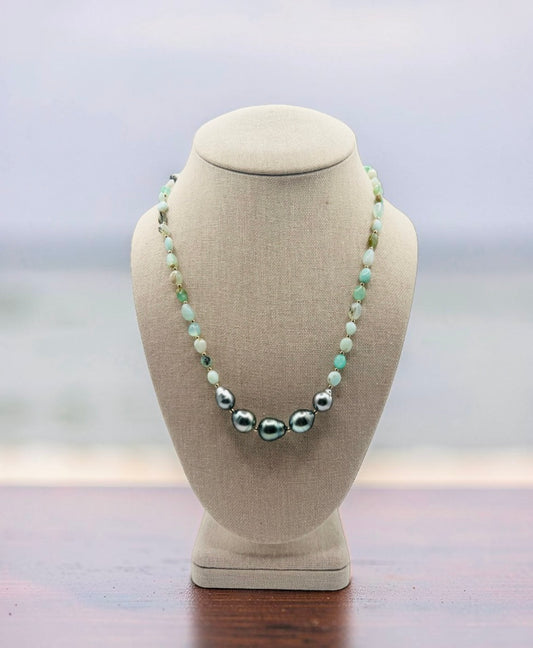 Tahitian & Blue Opal Necklace