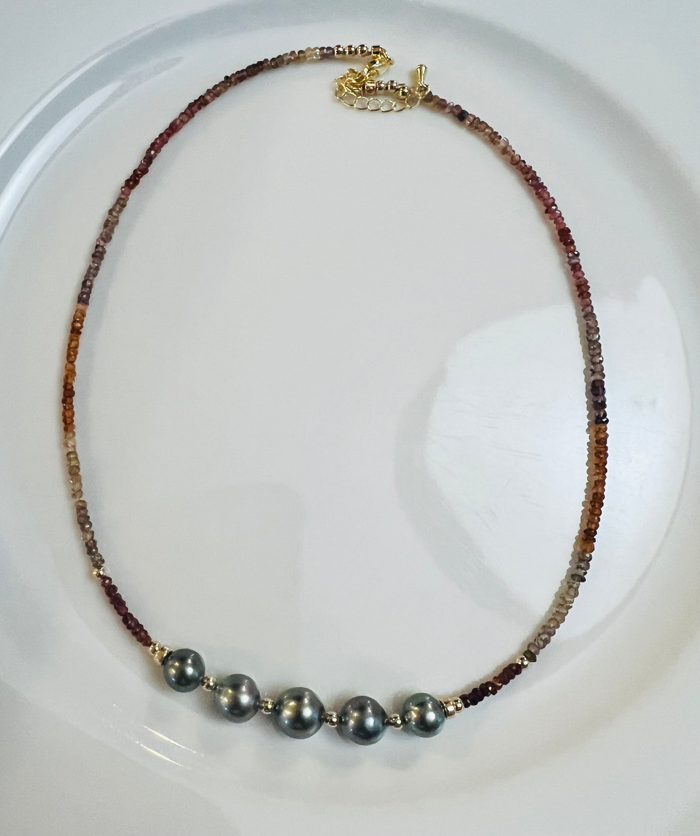 Tunduru Sapphire & Tahitian Goddess Necklace