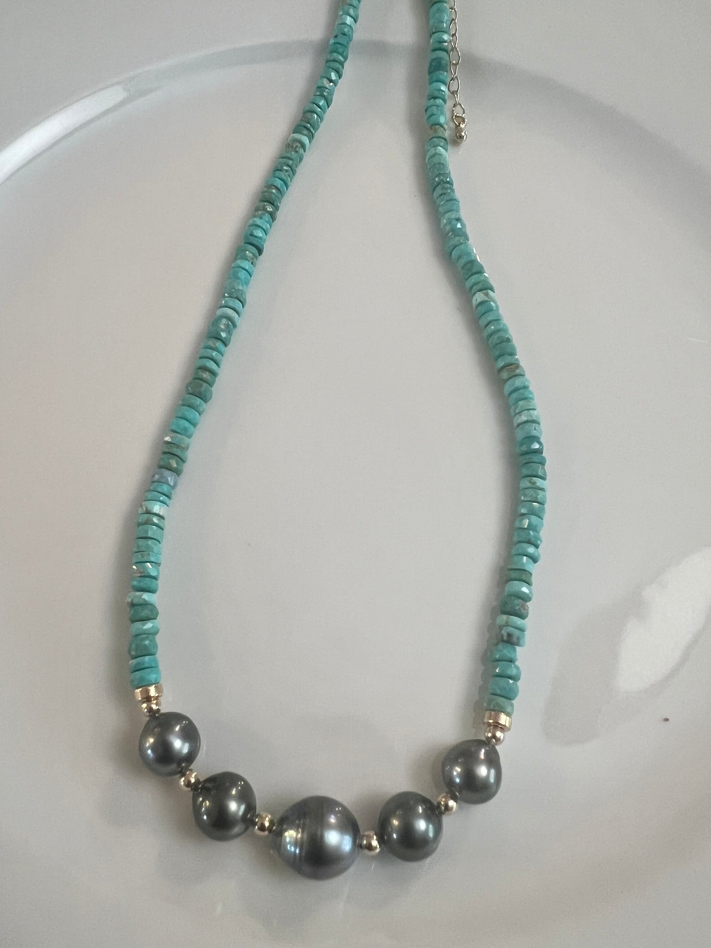 Turquoise & Tahitian Necklace