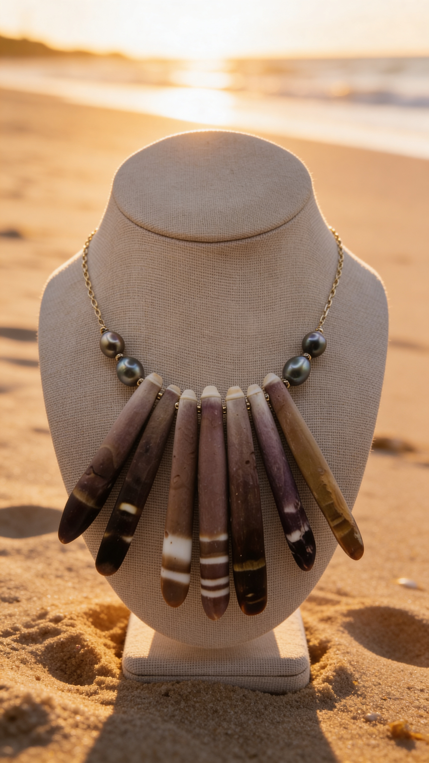 Pencil Urchin Chain Necklace