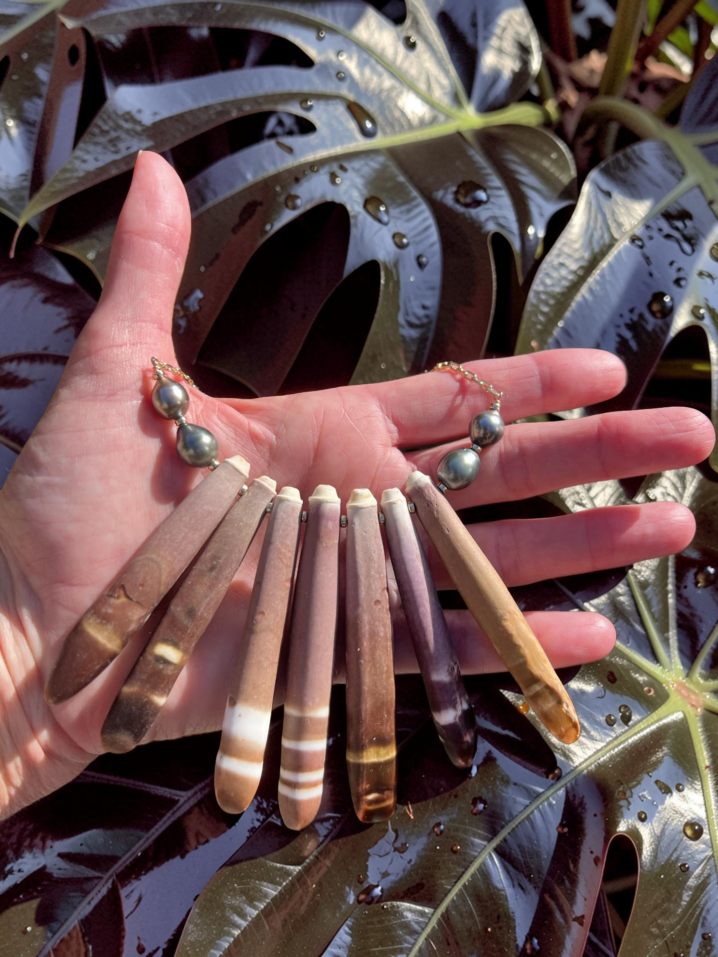 Pencil Urchin Chain Necklace
