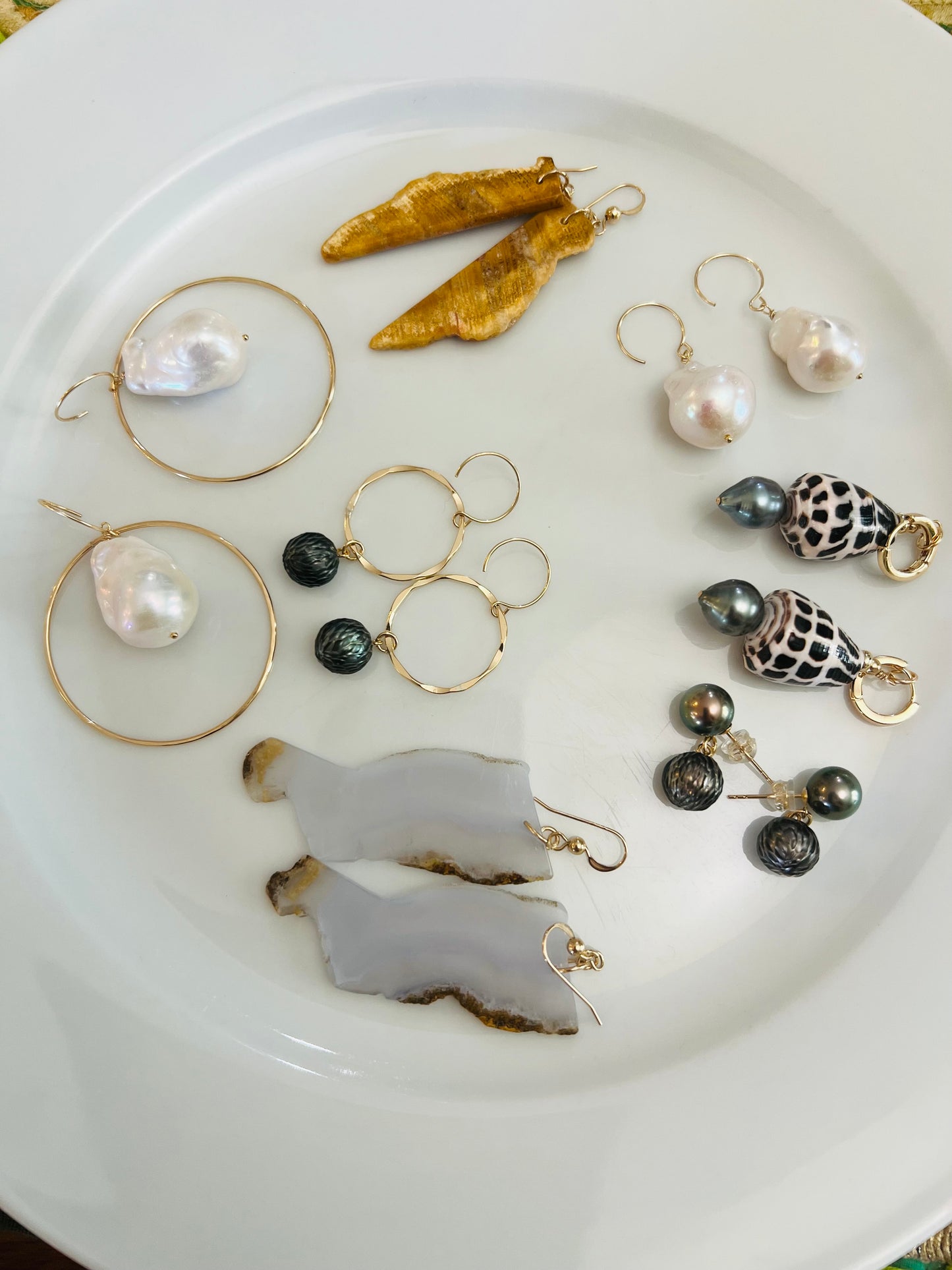 Double Tahitian Stud Earrings