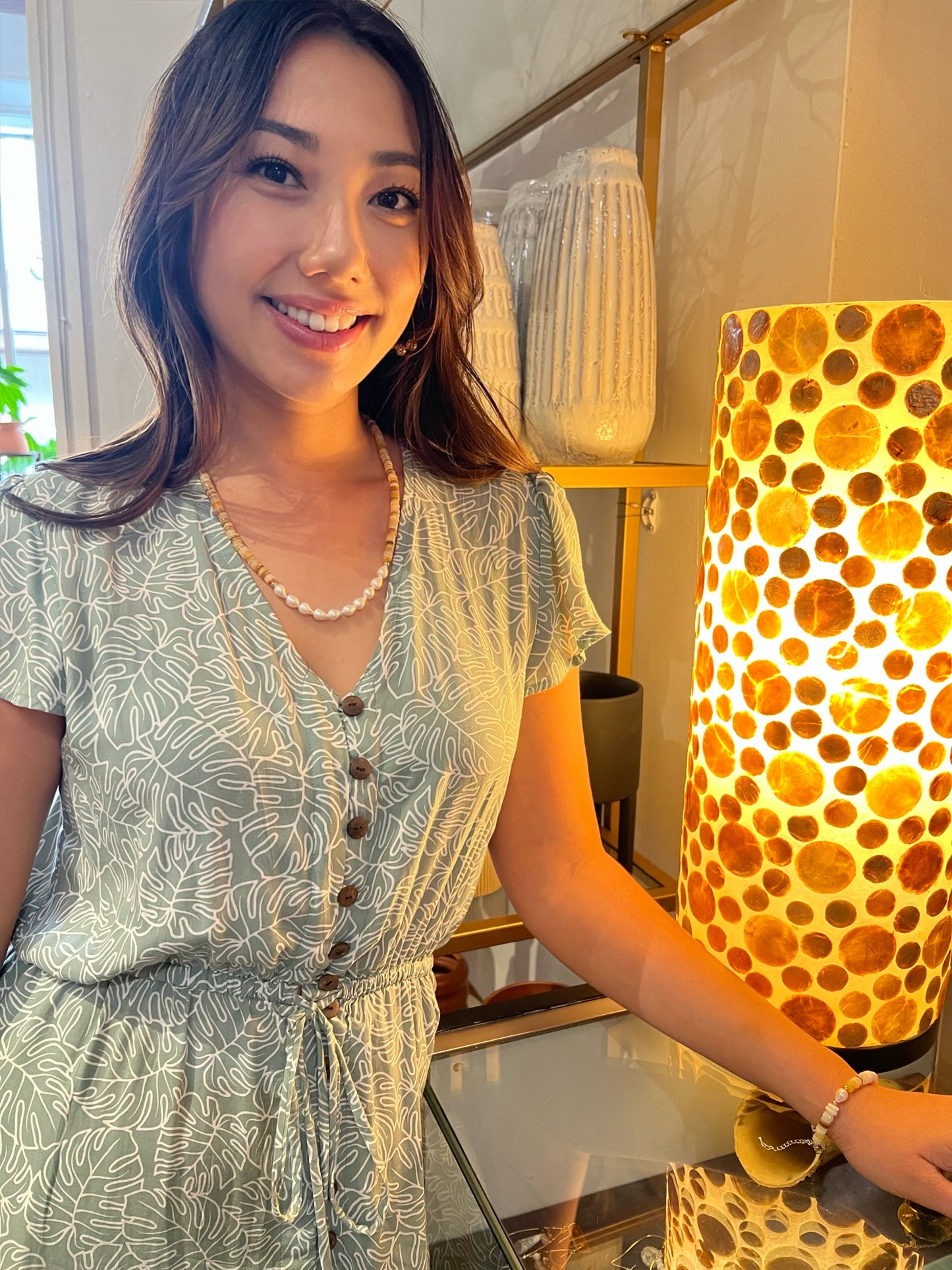 South Sea Shell and Edison Pearl Necklace