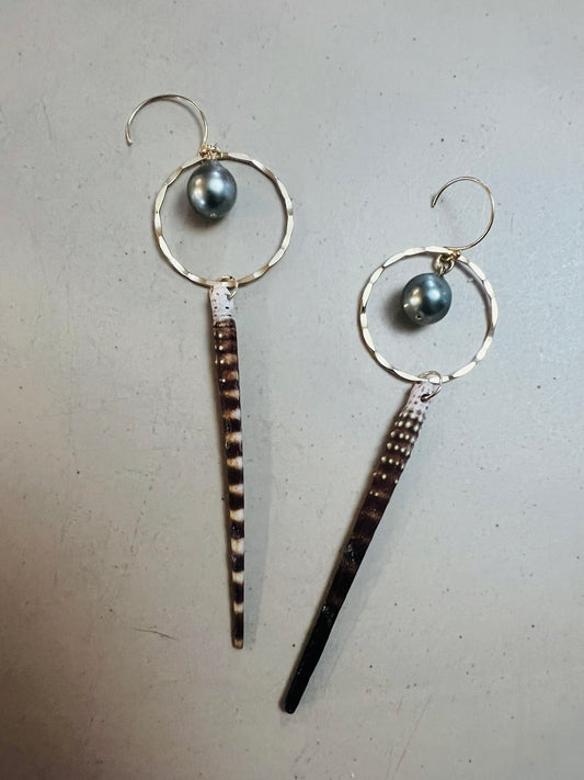 Tahitian & Red Wana Earrings