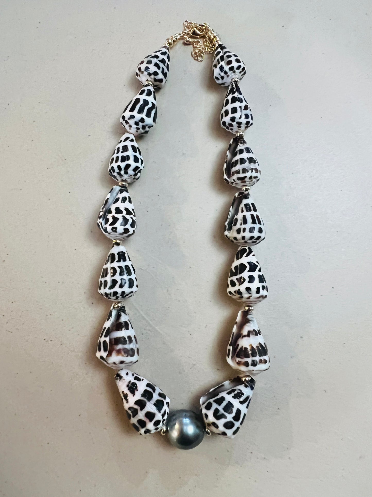 Tahitian Hebrew Cone Shell Necklace