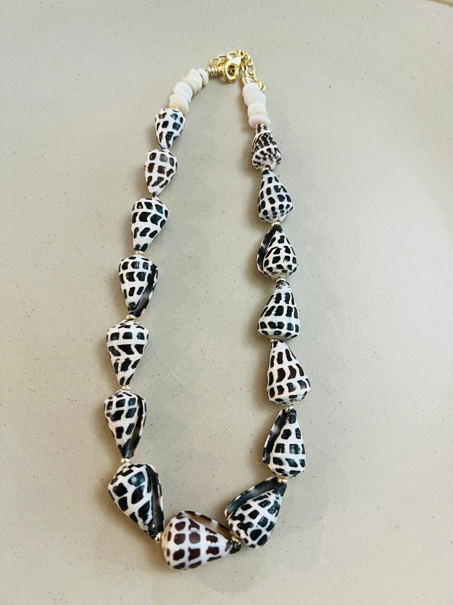 Hebrew Cone Shell & Puka Shell Necklace