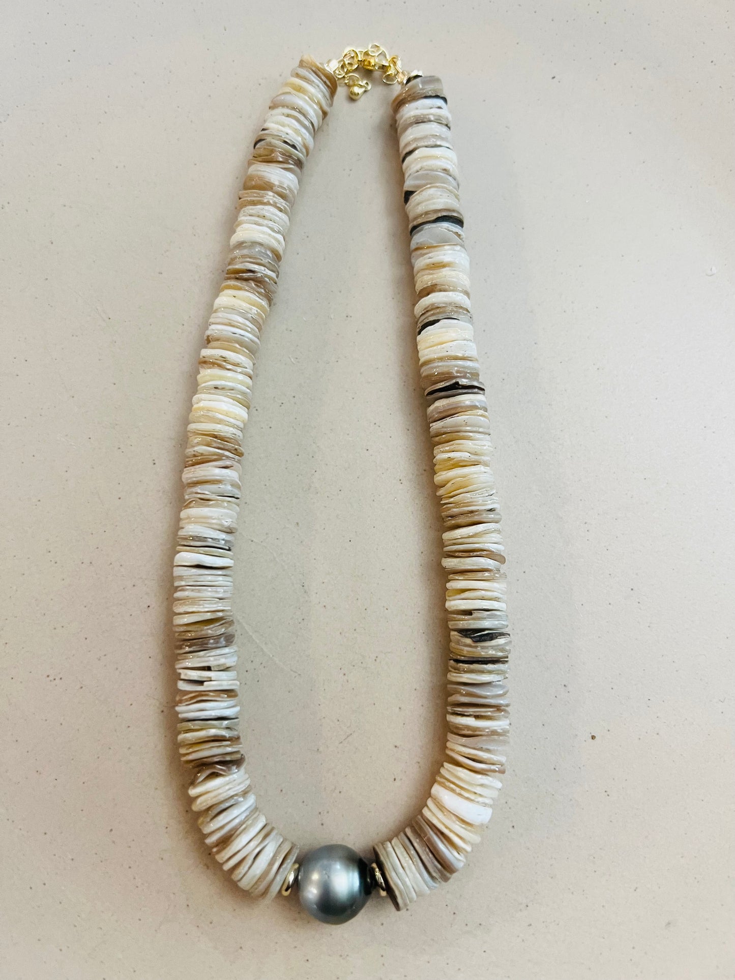 Tahitian Heishi Shell Necklace