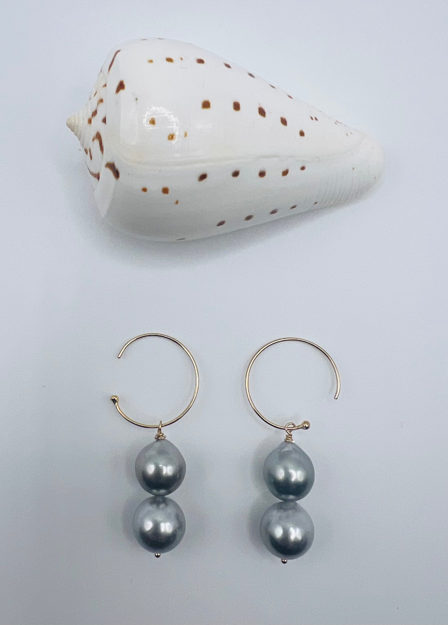 Silver Tahitian Naked Hoops