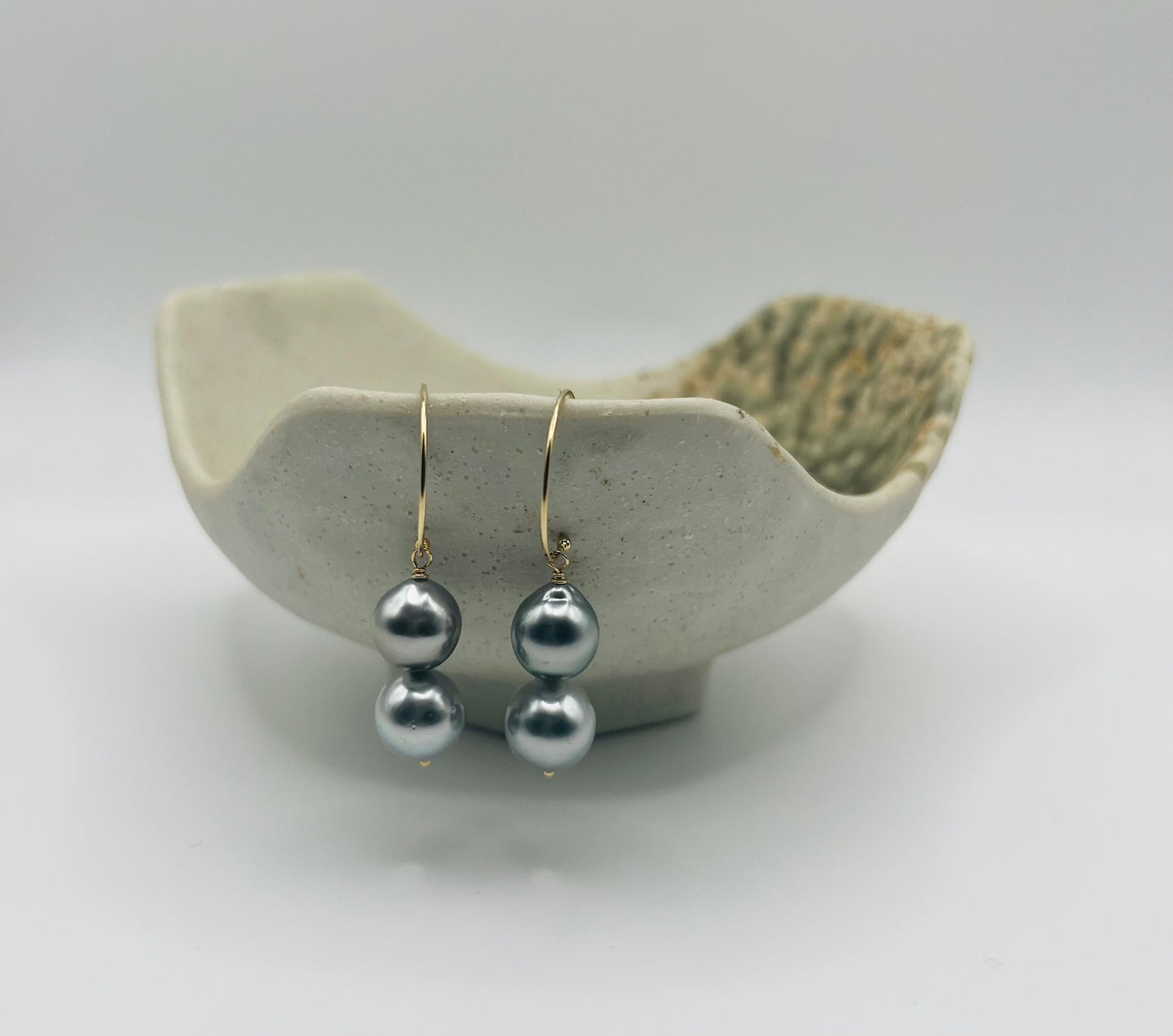 Silver Tahitian Naked Hoops