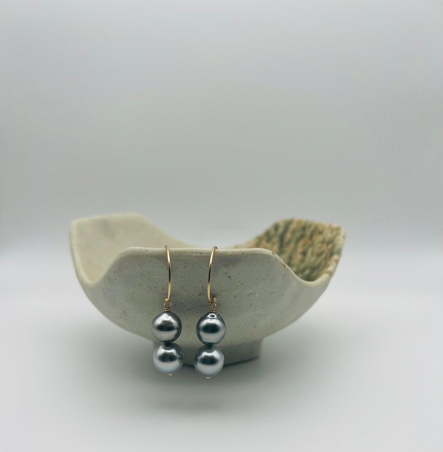 Silver Tahitian Naked Hoops
