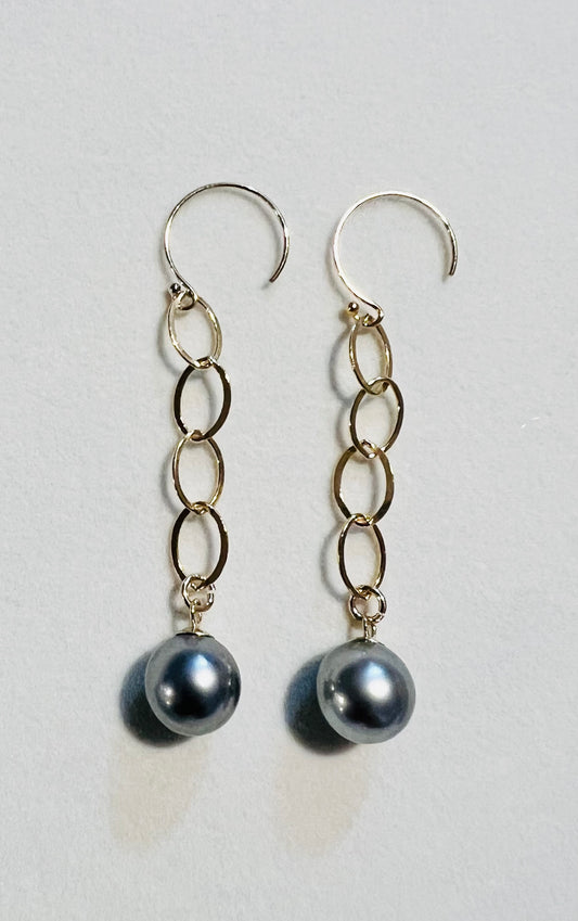 Tahitian Pearl Link Danglers