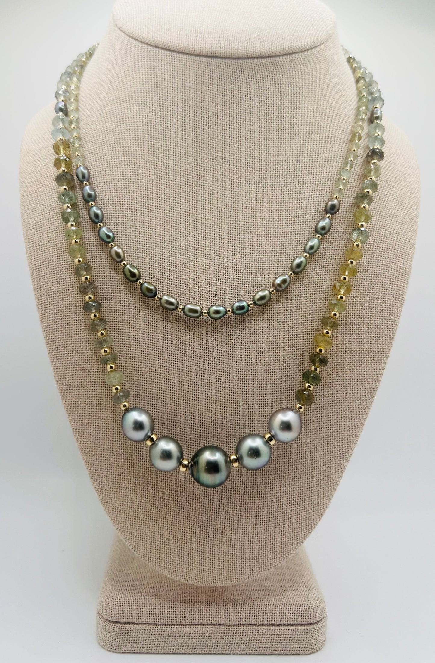 Freshwater & Aquamarine Necklace